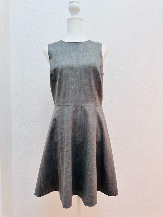Theory Dresses & Skirts - Theory Sleek Sleeveless Gray Fit-and-Flare Dress